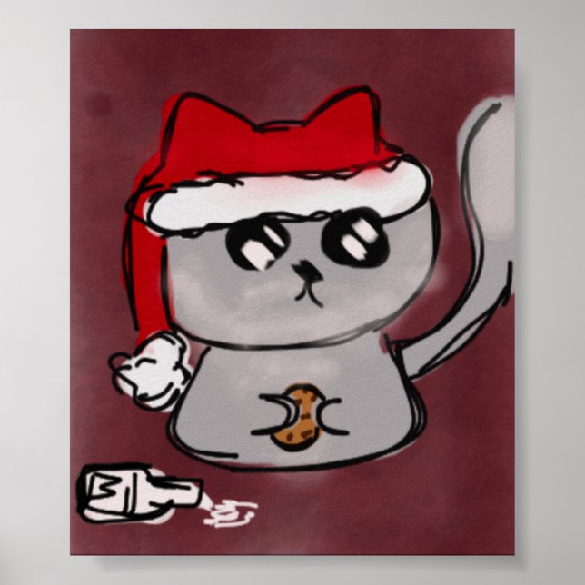 Affiches Père Noël Kitty (Devant)