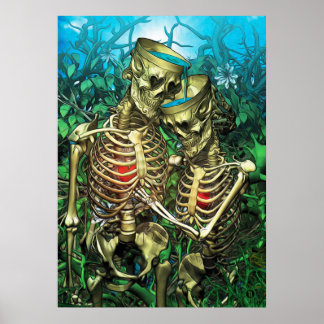 Affiches Père Noël Muerte Tarot - Deux tasses