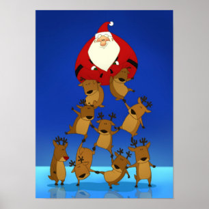 Affiches Père Noël & Reindeer