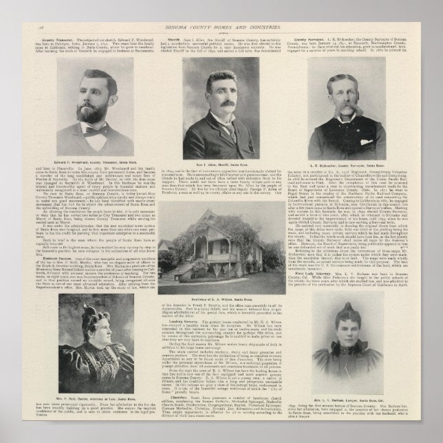 Affiches Père Noël Rosa, Californie (Devant)