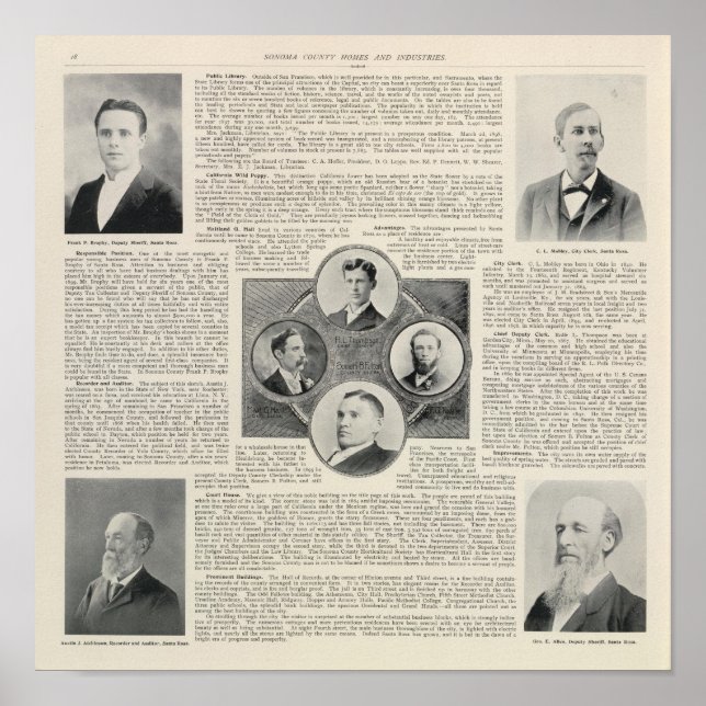 Affiches Père Noël Rosa, Californie 3 (Devant)