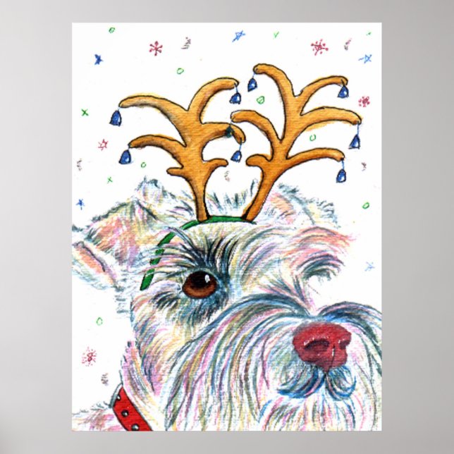 Affiches Père Noël Schnauzer (Devant)