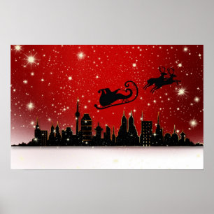 Affiches Père Noël Sleigh