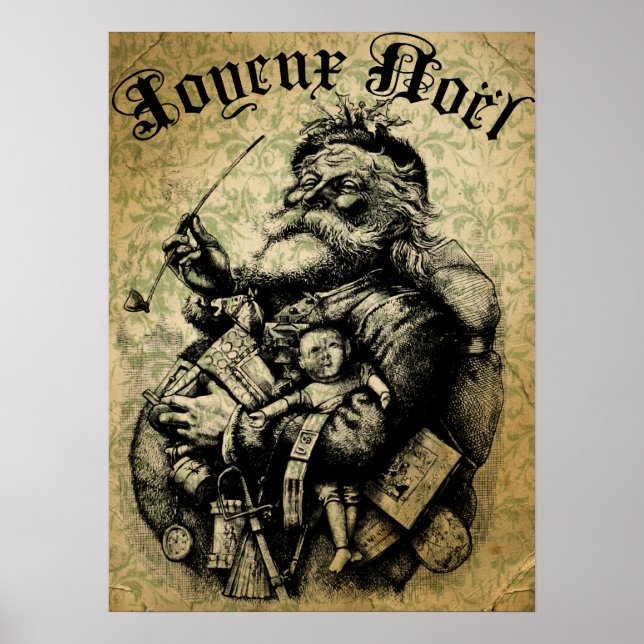 Affiches Père Noël vintage (Devant)