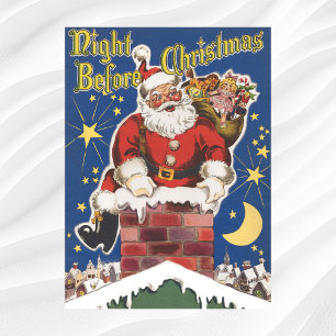 Affiches Père Noël vintage, C'était la veille de Noël