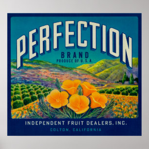 Affiches Perfection LabelColton orange, CA