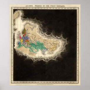 Affiches Période De l'ANNONCE 1100 de première croisade