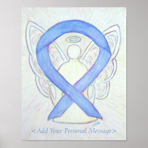 Affiches Periwinkle Awareness Ribbon Guardian Angel Print