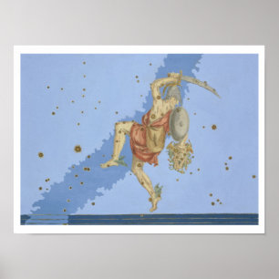 Affiches Perseus avec la tête de la méduse, de 'Uranometria