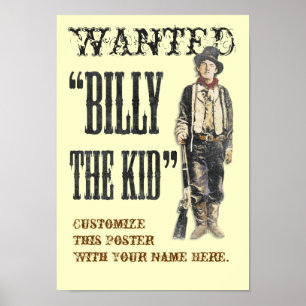 Affiches Personnalisable Billy the Kid