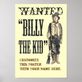 Affiches Personnalisable Billy the Kid