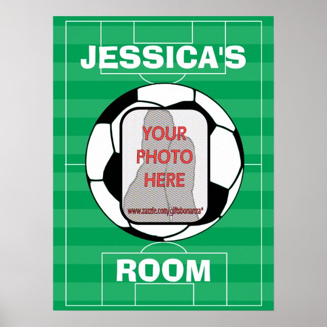 Affiches personnalisables de salle de bal de footb (Devant)