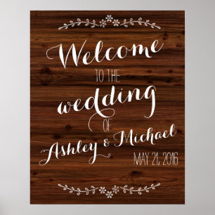 Affiches Personnalisé ajouter le nom du marié date mariage