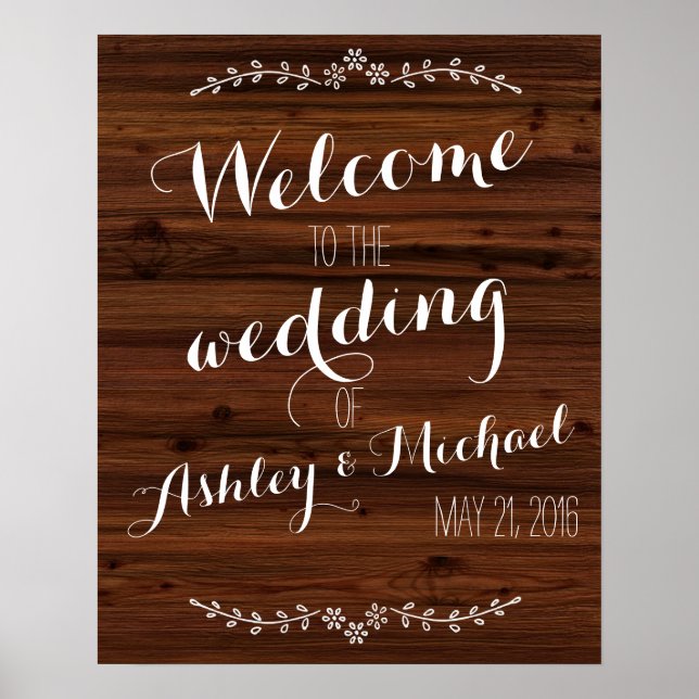 Affiches Personnalisé ajouter le nom du marié date mariage  (Devant)