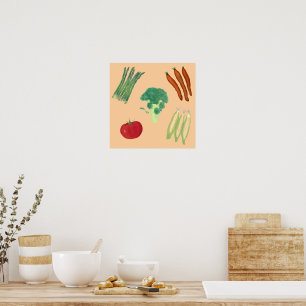 Affiches personnalisées d'assortiment de légumes