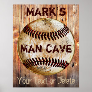 Affiches personnalisées de baseball vintage pour l