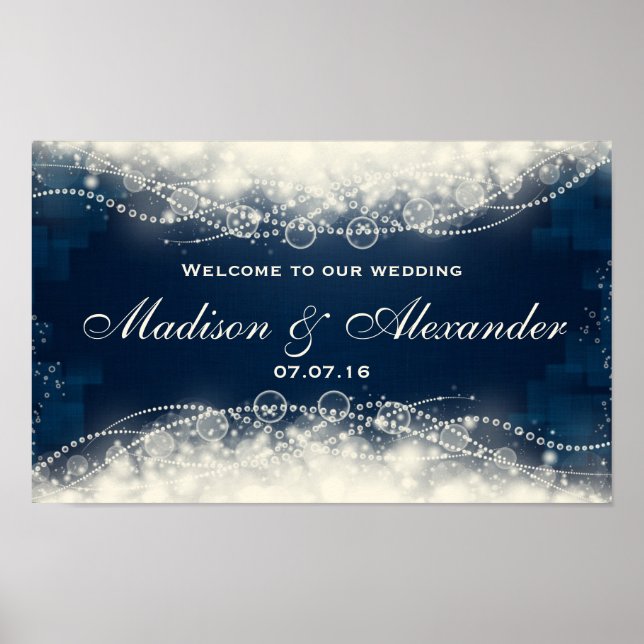 Affiches Personnaliser Elegant Lace and Pearls Mariage (Devant)