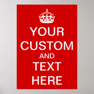 Affiches Personnaliser Gardez votre calme et continuez