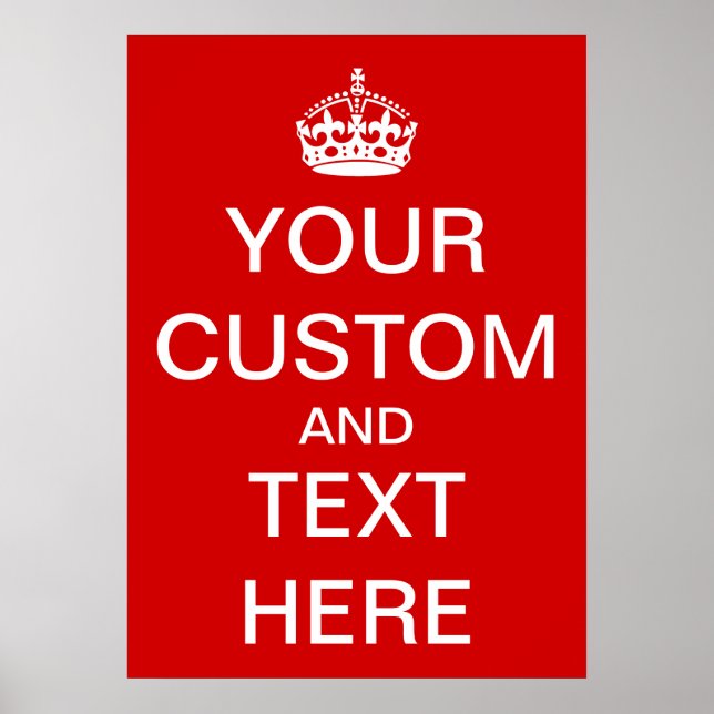 Affiches Personnaliser Gardez votre calme et continuez (Devant)