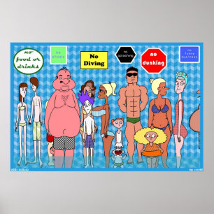 Affiches Personnes de piscine