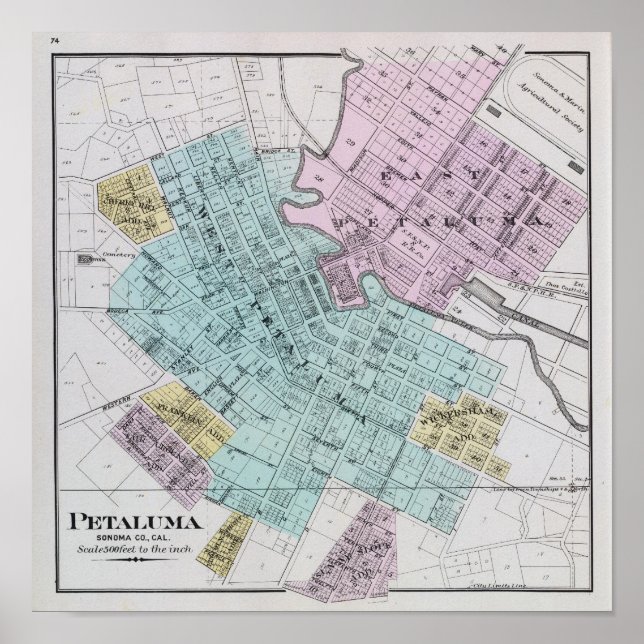 Affiches Petaluma, Californie 2 (Devant)