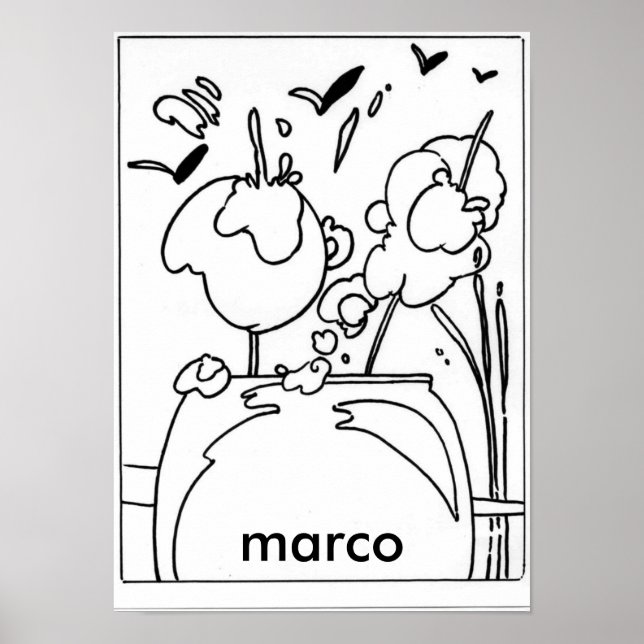 Affiches Peter Max style dessin signé original (Devant)