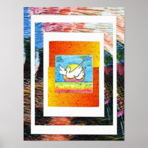 Affiches Peter Max style original signé peinture acrylique