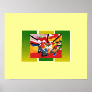 Affiches Peter Max style original signé peinture acrylique