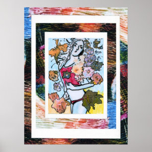 Affiches Peter Max style original signé peinture acrylique