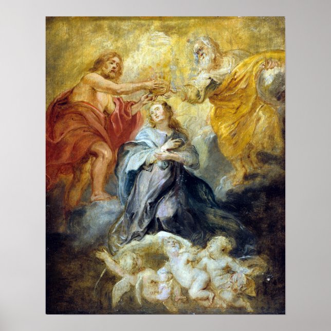 Affiches Peter Paul Rubens Le couronnement de la Vierge (Devant)