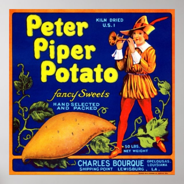 Affiches Peter Piper Potato (Devant)