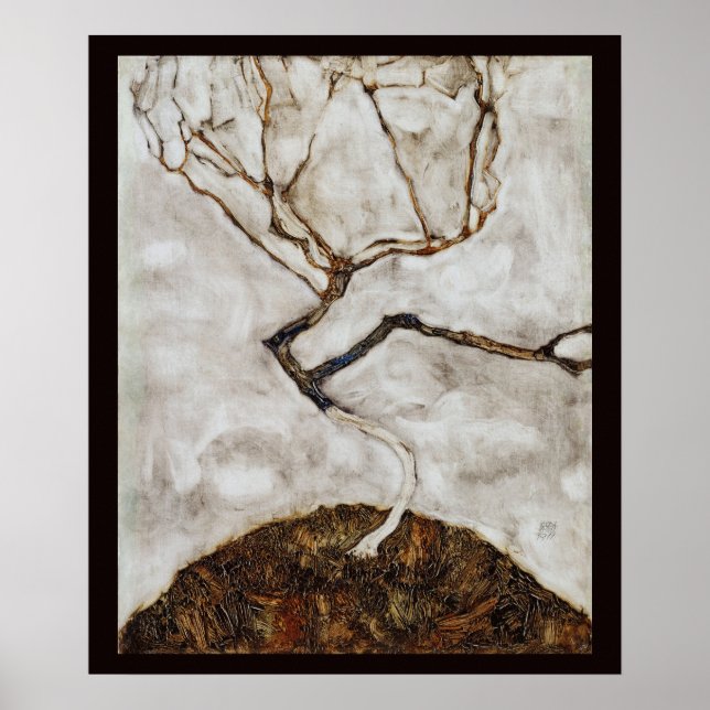 Affiches Petit Arbre À La Fin De L'automne de Egon Schiele (Devant)