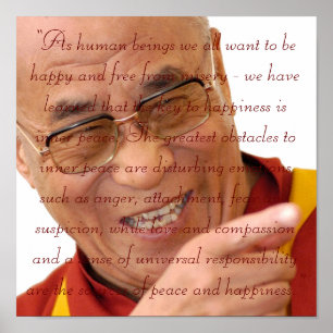 Affiches Petit art HH Dalai Lama Quote2 de graines