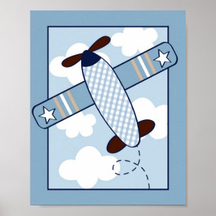 Affiches Petit Aviateur Avion Pépinière murale Imprimer