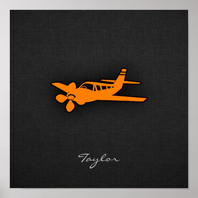 Affiches Petit avion orange (Devant)