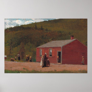 Affiches Petit bac de l'école rouge par Winslow Homer