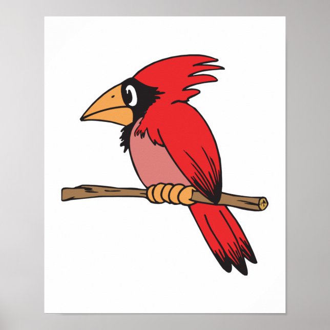 Affiches petit cardinal mignon (Devant)