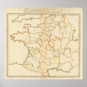 Affiches Petit contour français de rivières