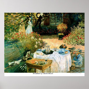 Affiches Petit déjeuner par Claude Monet