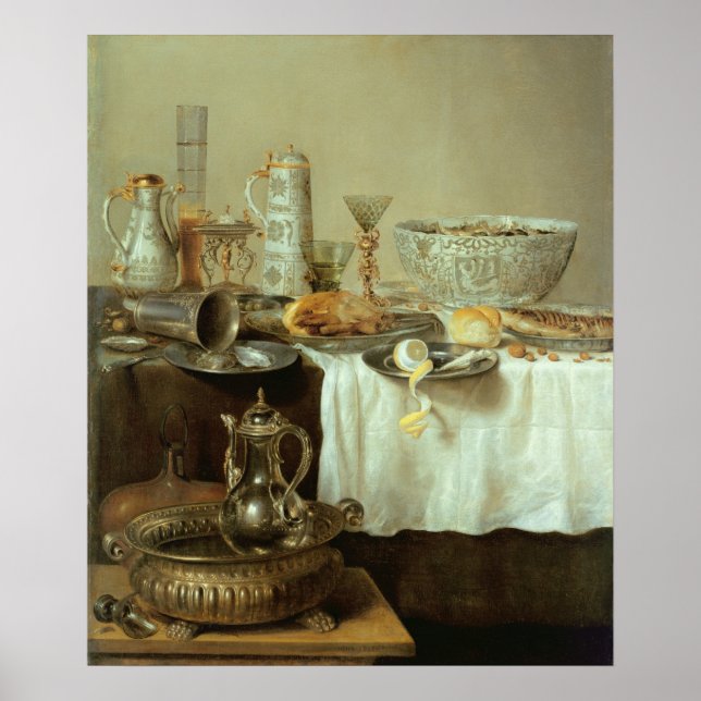 Affiches Petit déjeuner Still Life, 1638 (Devant)