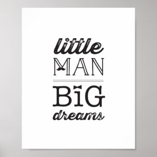 Affiches Petit Homme Grands Rêves Art pour Garçon Chambre d