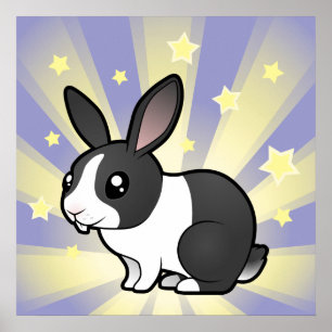 Affiches Petit lapin Little Star (oreille uppy poil lisse)