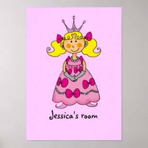 Affiches Petite chambre princesse (cheveux blonds)