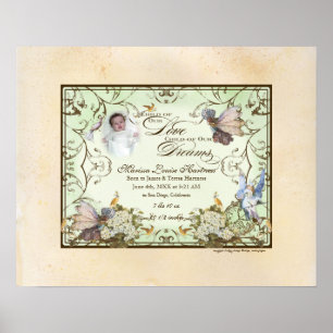 Affiches Petite fille personnalisée - Princesse Féerie ench