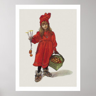 Affiches Petite fille suédoise Brita de Carl Larsson comme