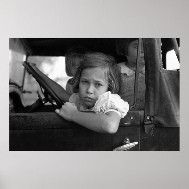 Affiches Petite fille triste, 1938 (Devant)