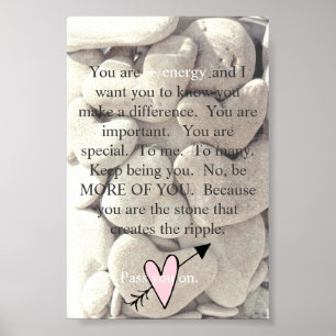 Affiches Petite toile d'amour pour les gens d'énergie posit