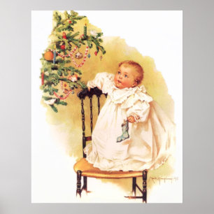 Affiches Peu de fille de Noël de Maud Humphrey
