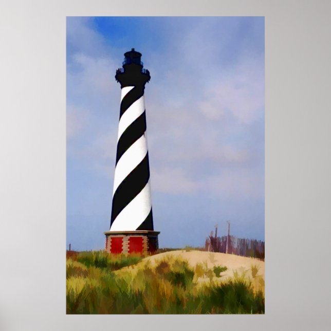 Affiches Phare de Cape Hatteras en Caroline du Nord (Devant)