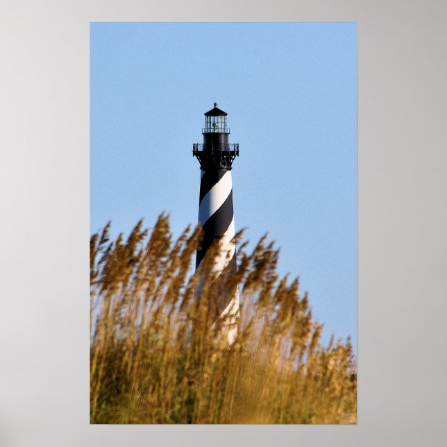 Affiches Phare de Cape Hatteras - Vue sur les dunes (Devant)